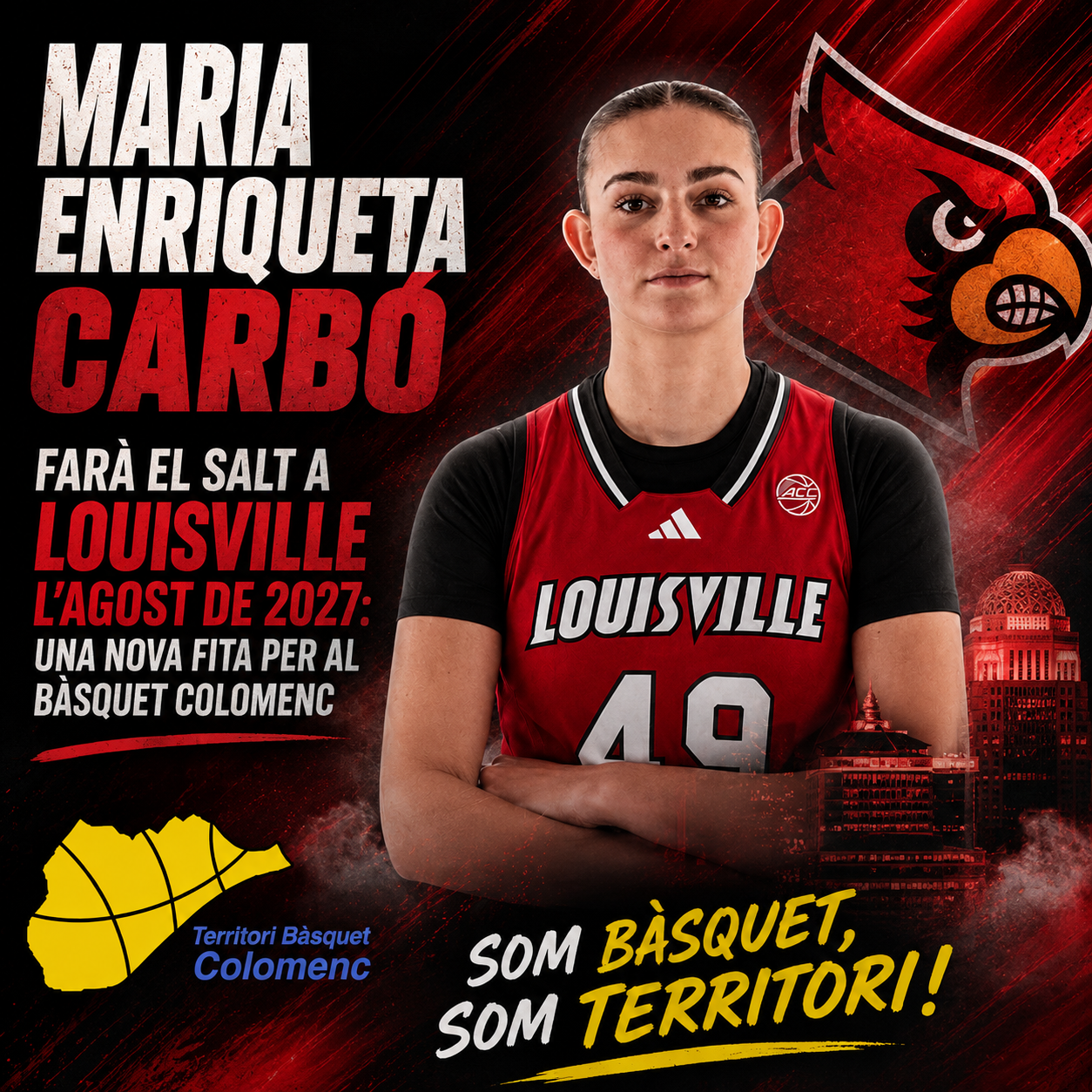 Maria Enriqueta Carbó farà el salt a Louisville l’agost de 2027: una nova fita per al bàsquet colomenc