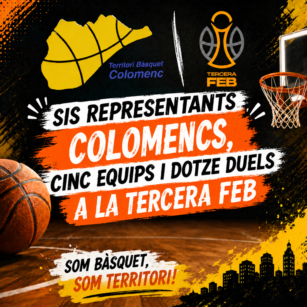 Sis representants colomencs, cinc equips i dotze duels a la Tercera FEB
