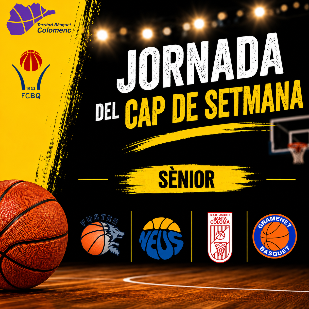 Prèvia Jornada Sènior: el CB Santa Coloma rep el Santfeliuenc i la resta d’equips afronten una nova jornada
