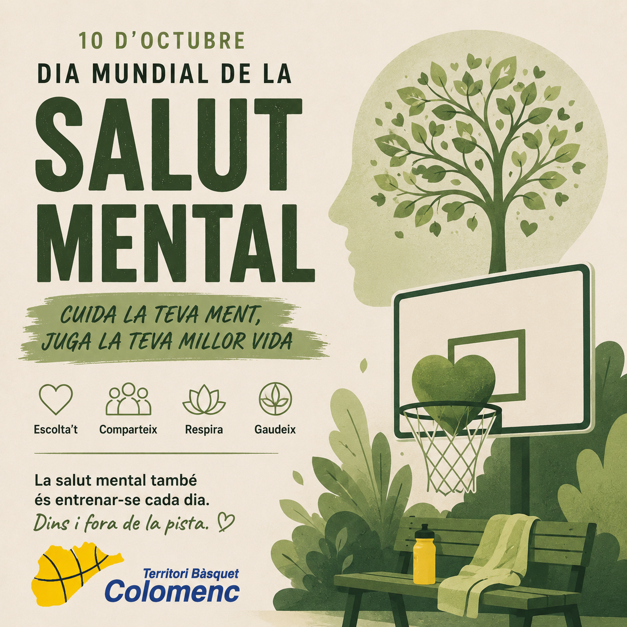 🧠🏀💚 La salut mental també s'entrena