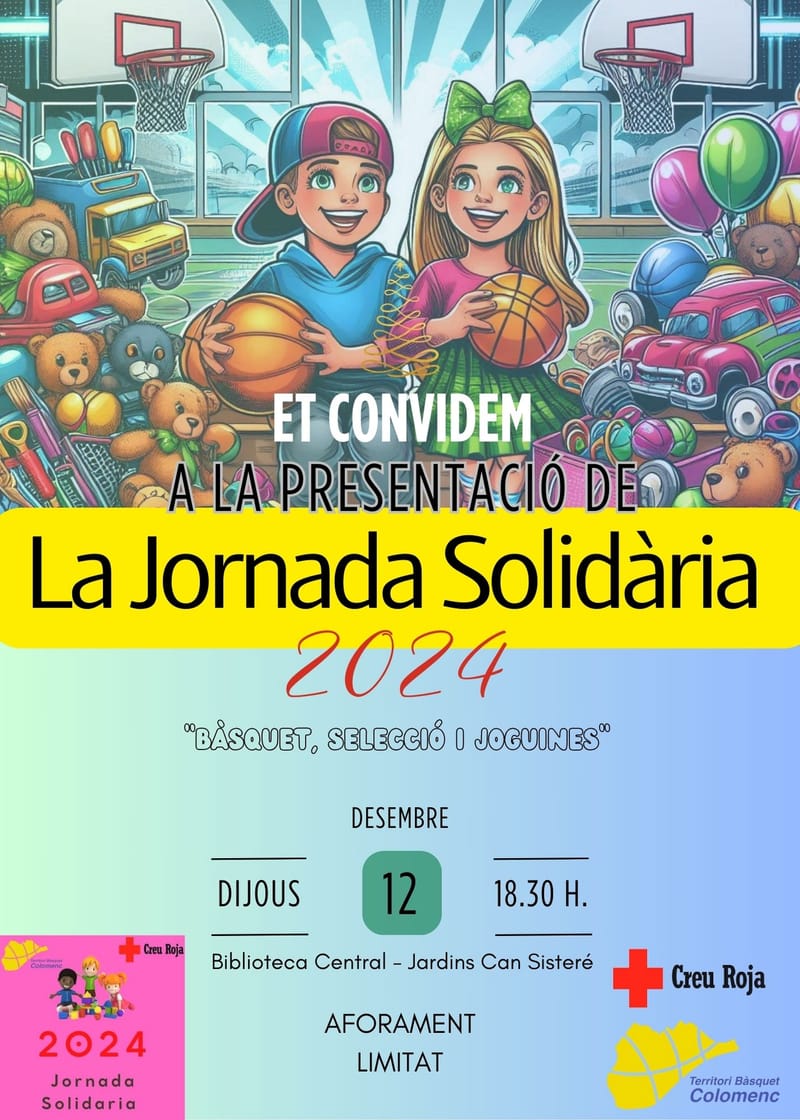 Presentació Jornada Solidària "Bàsquet, Selecció i joguines 2024".  Recollida de joguines -