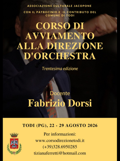 TRENTESIMA EDIZIONE DEL CORSO DI AVVIAMENTO ALLA DIREZIONE D'ORCHESTRA 2026