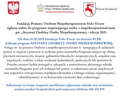 Asystent Osobisty Osoby Niepełnosprawnej  - 2025