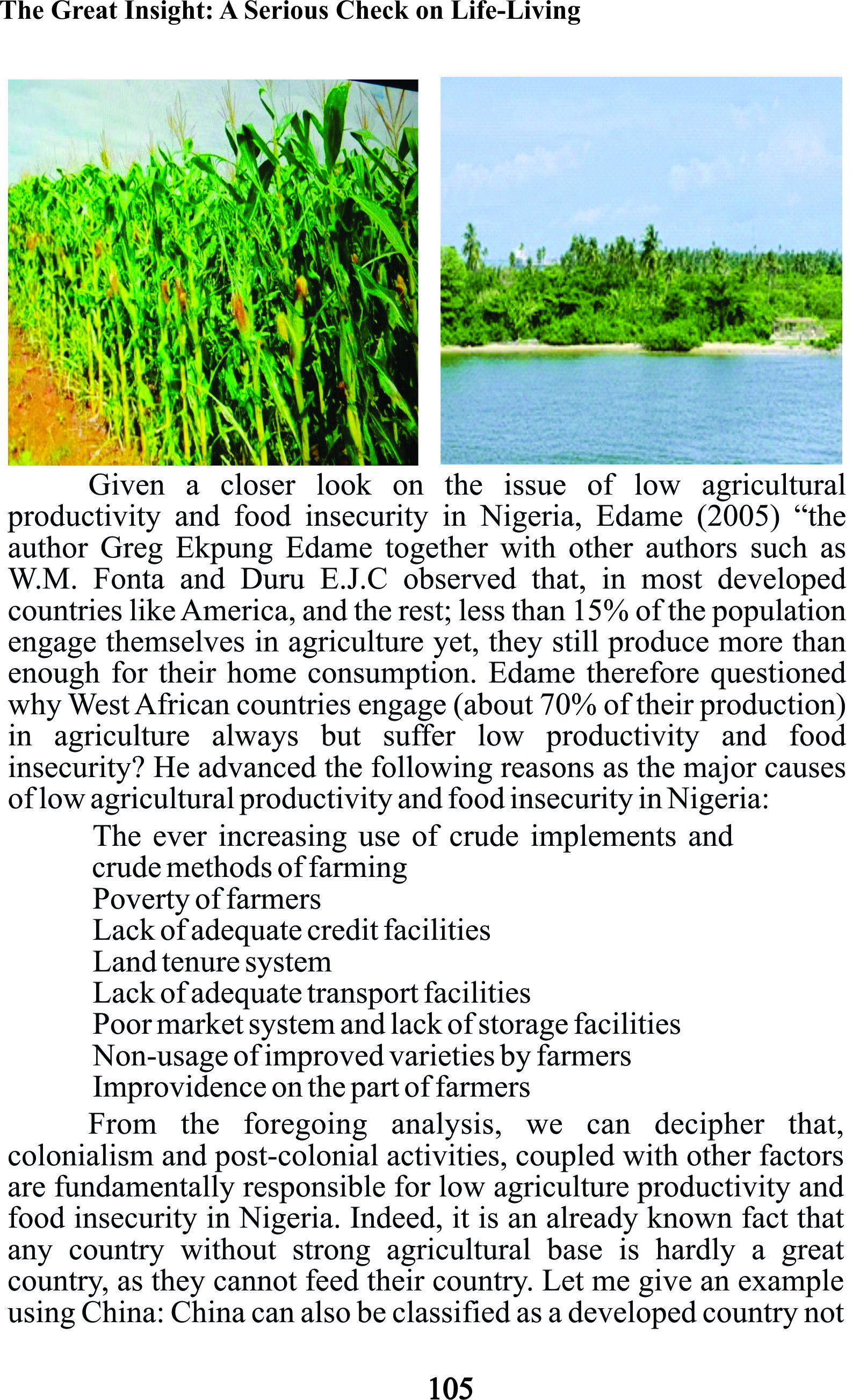Priority attention in Nigeria