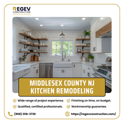 Kitchen Remodeling in Middlesex County, NJ: Transform Your Space with Regev Construction