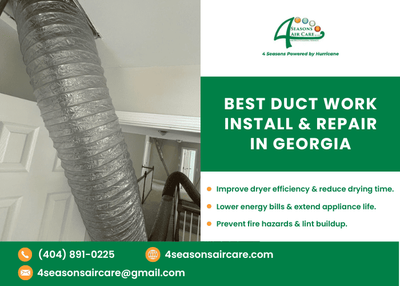 The Best Duct Work Install & Repair in Georgia – 4 Season Air Care LLC