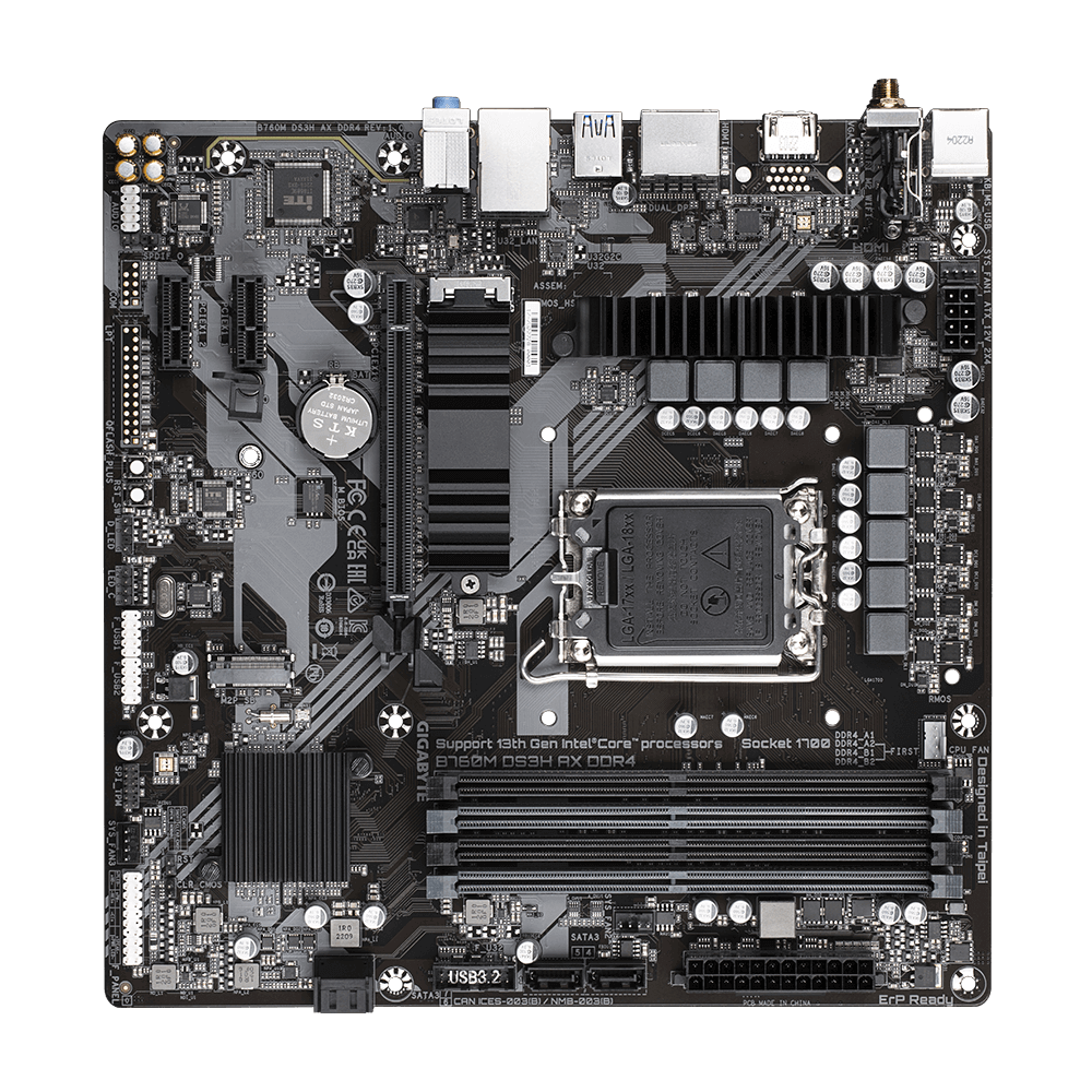 GIGABYTE B760M DS3H AX DDR4 Motherboard