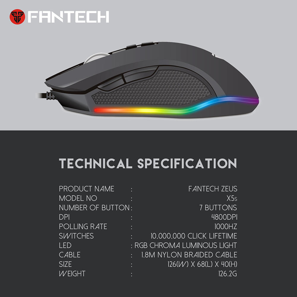 FANTECH X5s ZEUS GAMING MOUSE