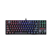 Redragon K552 KUMARA 87 Key LED RGB Backlit Mechanical Computer illuminated Keyboard with Blue Switches for PC Gaming Compact ABS-Metal Design /AR