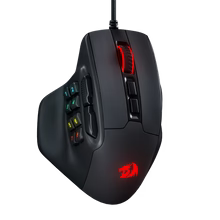 Redragon M811 Aatrox MMO Gaming Mouse, 15 Programmable Buttons Wired RGB Gamer Mouse w/ Ergonomic Natural Grip Build, 10 Side Macro Keys, Software Supports DIY Keybinds & Backlit