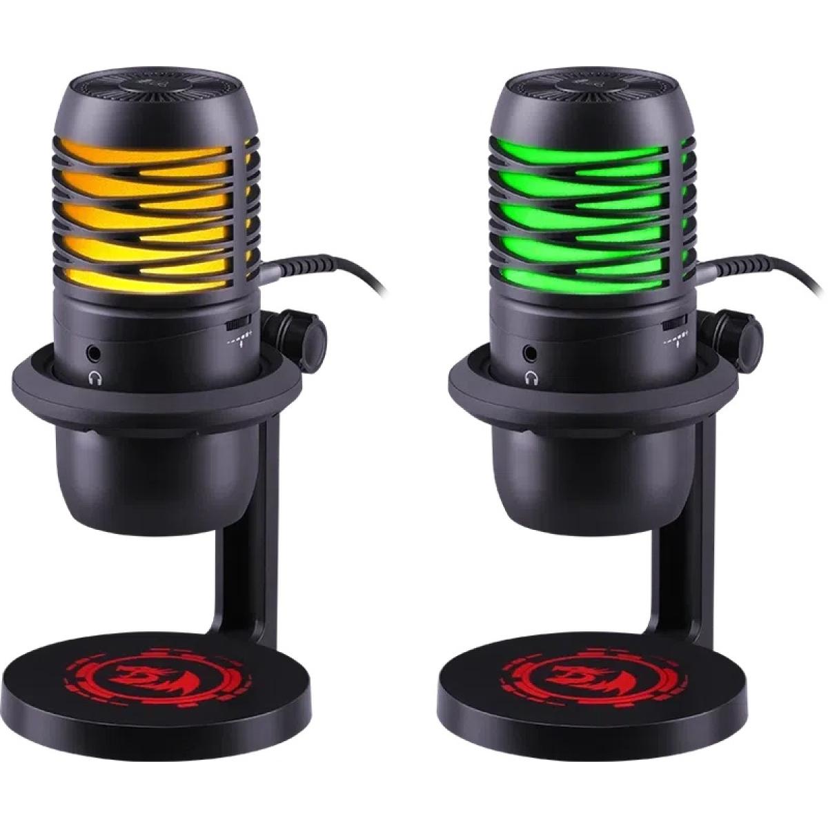 Redragon Nebula GM211 Gaming Stream USB Microphone, Cardioid Polar Pattern, Adjustable Tripod & Shock Mount, 192kHz/24-Bit, RGB Lighting, Volume Control & Mute Button, Black Redragon Nebula GM211 Gaming Stream USB Microphone, Cardioid Polar Pattern, Adjustable Tripod & Shock Mount, 192kHz/24-Bit, RGB Lighting, Volume Control & Mute Button, Black
