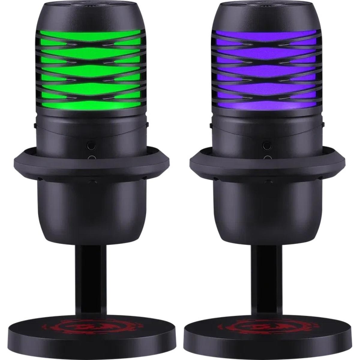 Redragon Nebula GM211 Gaming Stream USB Microphone, Cardioid Polar Pattern, Adjustable Tripod & Shock Mount, 192kHz/24-Bit, RGB Lighting, Volume Control & Mute Button, Black Redragon Nebula GM211 Gaming Stream USB Microphone, Cardioid Polar Pattern, Adjustable Tripod & Shock Mount, 192kHz/24-Bit, RGB Lighting, Volume Control & Mute Button, Black