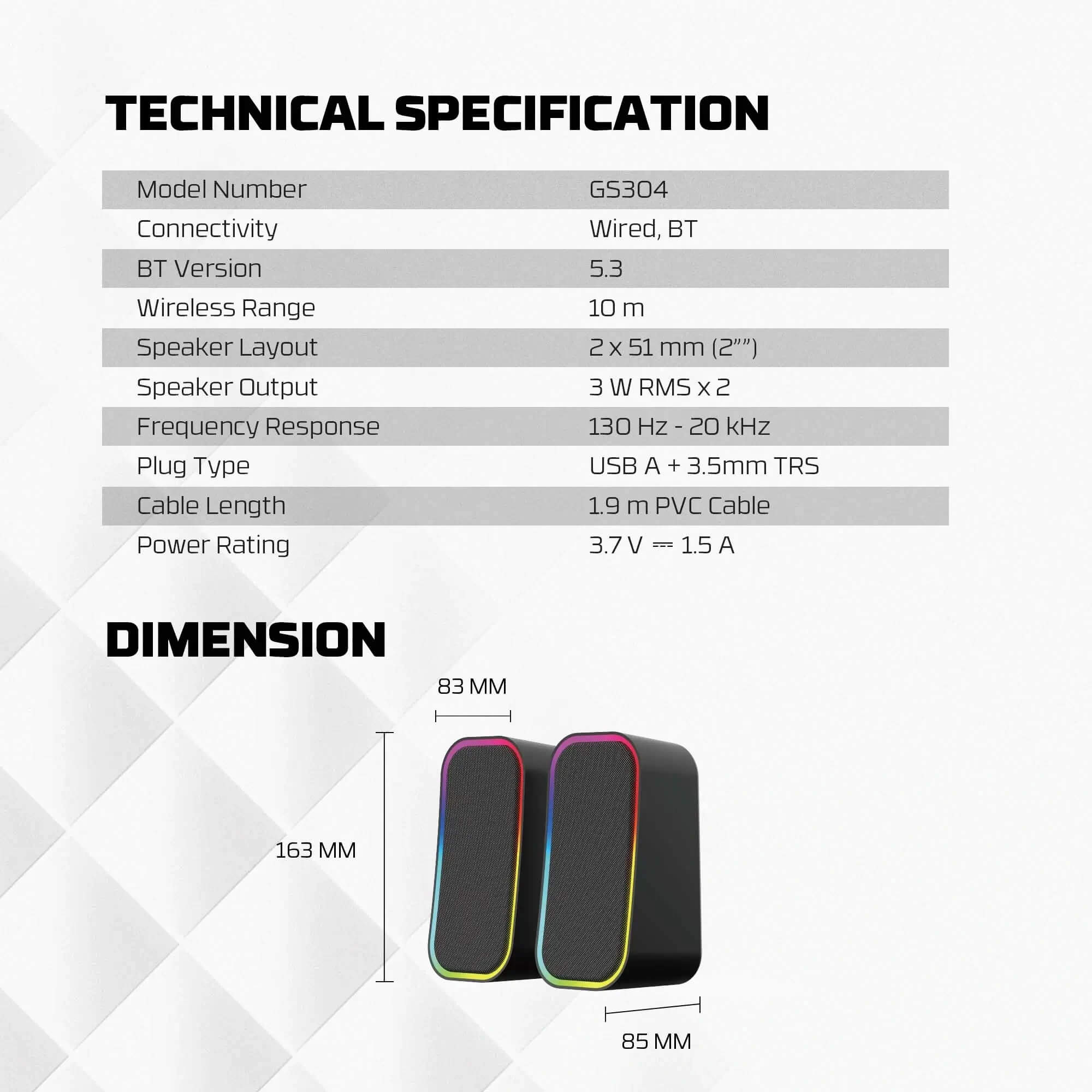 FANTECH GS304 GROOVE GAMING SPEAKER