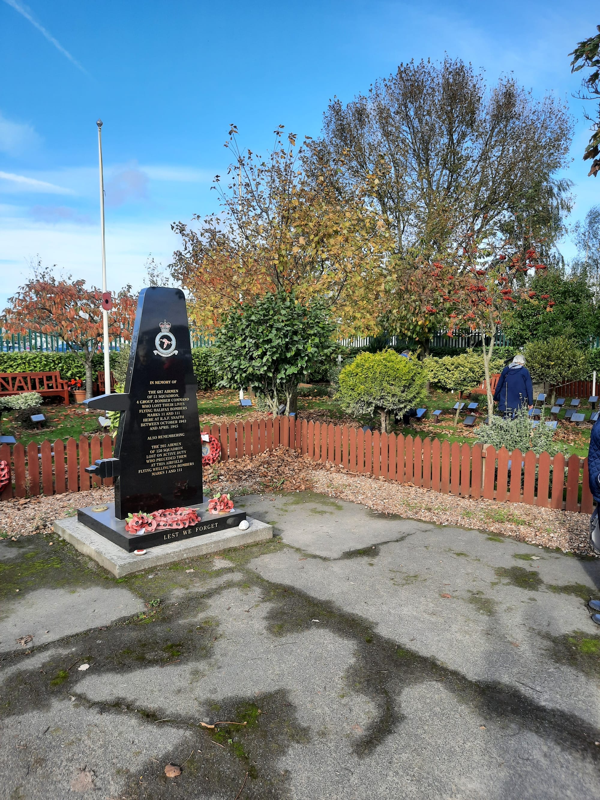 Memorial garden for 51 Squadron
