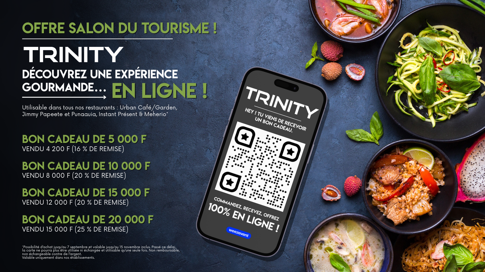 Offrez plus, payez moins avec les Bons TRINITY OFFRE SALON DU TOURISME !