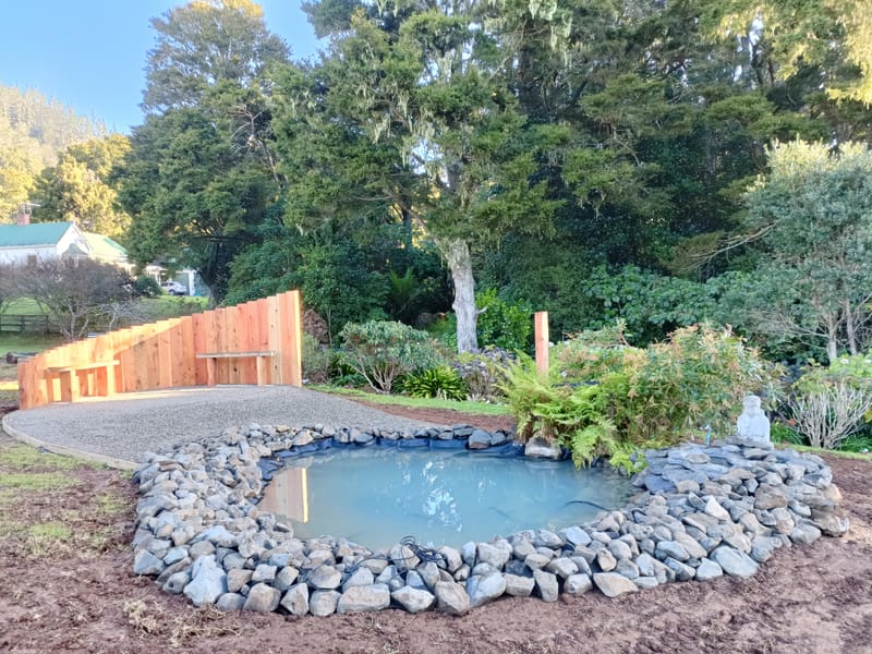 Rock Pond and Firepit Creation