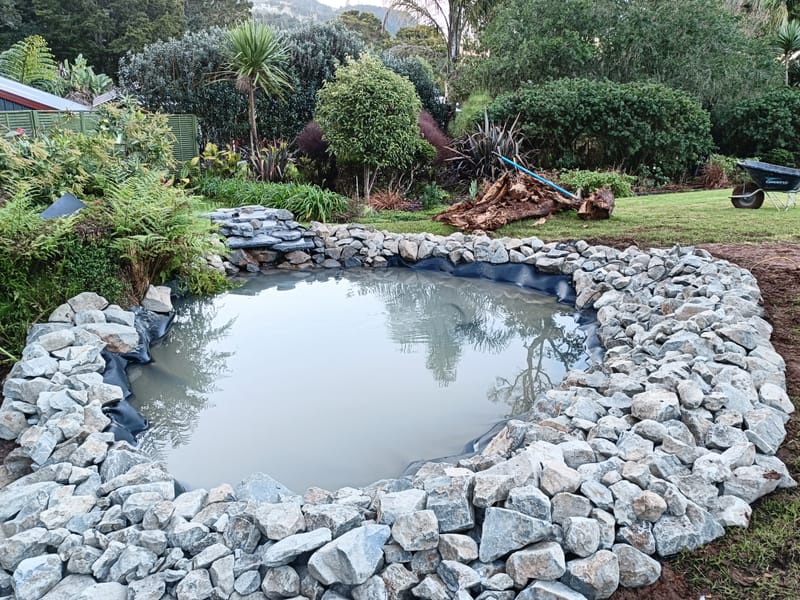 Rock Pond and Firepit Creation