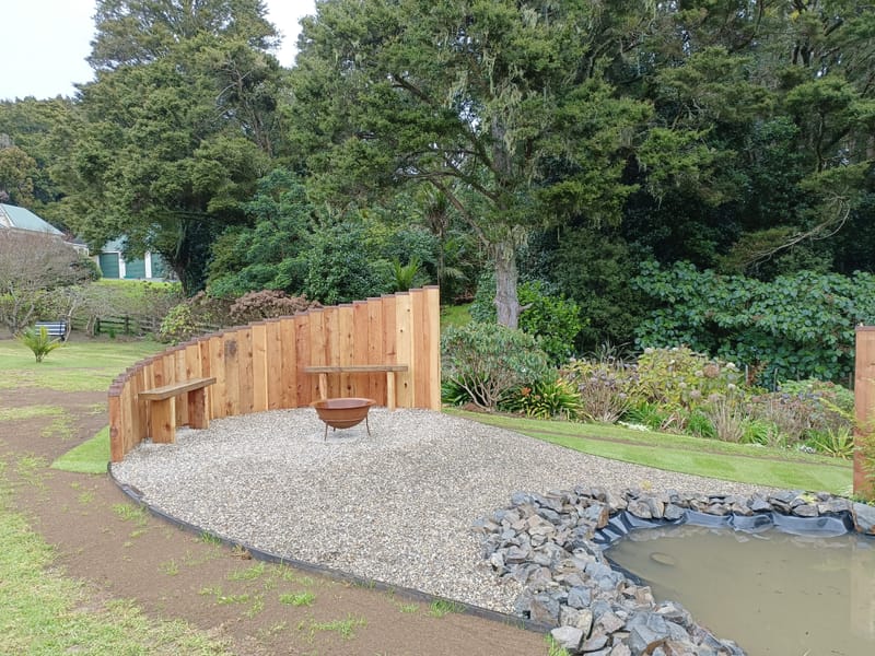 Rock Pond and Firepit Creation