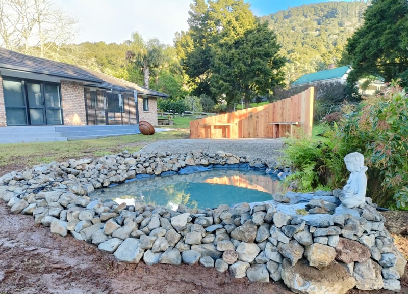 Rock Pond and Firepit Creation