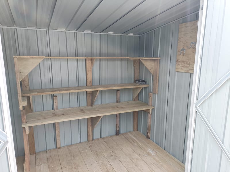 2.3 x 1.55 Double Door Garden Shed With Timber Floor