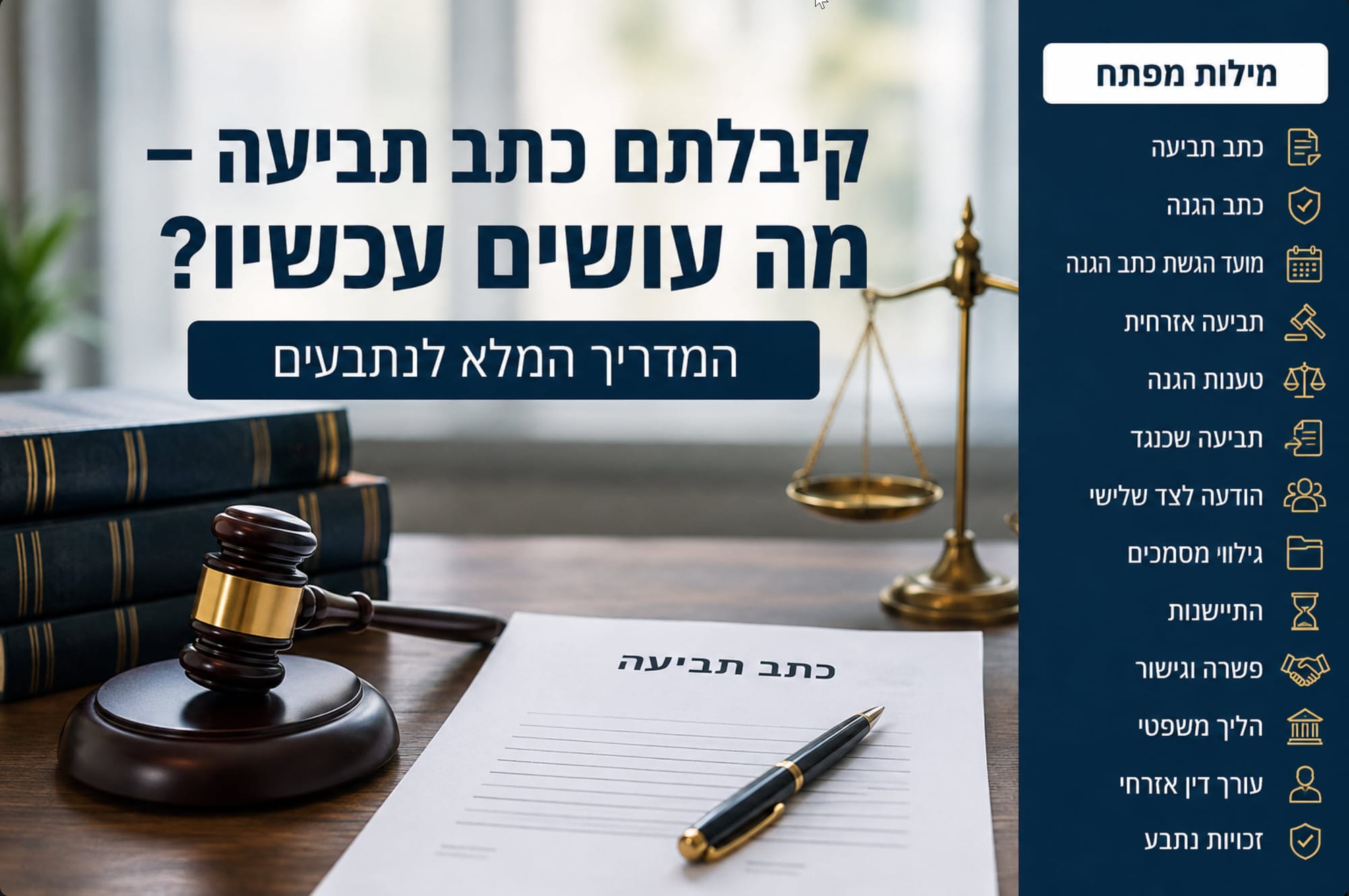קיבלתם כתב תביעה – מה עושים עכשיו?