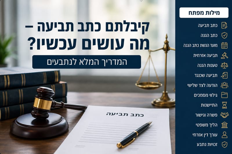 קיבלתם כתב תביעה – מה עושים עכשיו?