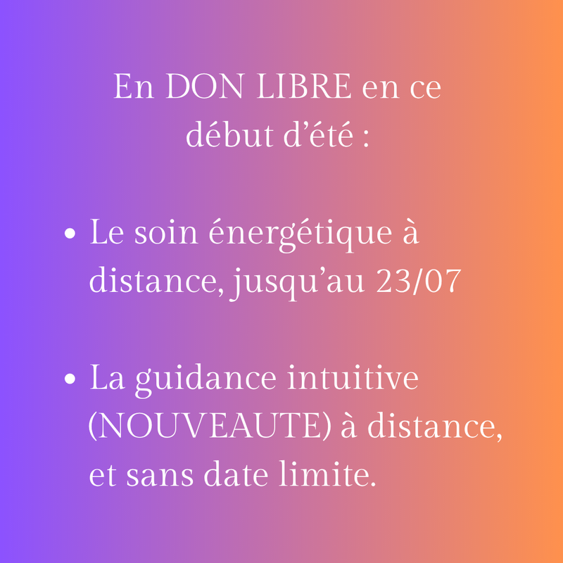En DON LIBRE en ce début d'été