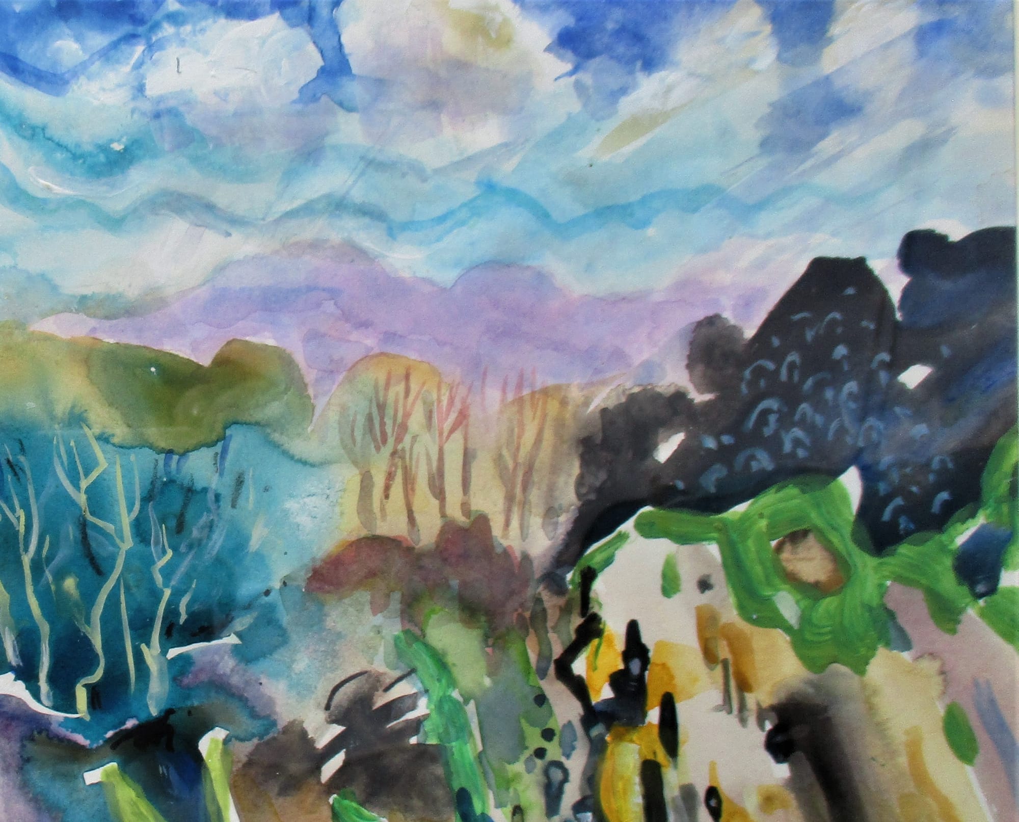 Trees above a cliff