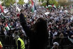 مظاهرة في بروكسل للمطالبة بوقف اتفاقية الشراكة مع إسرائيل