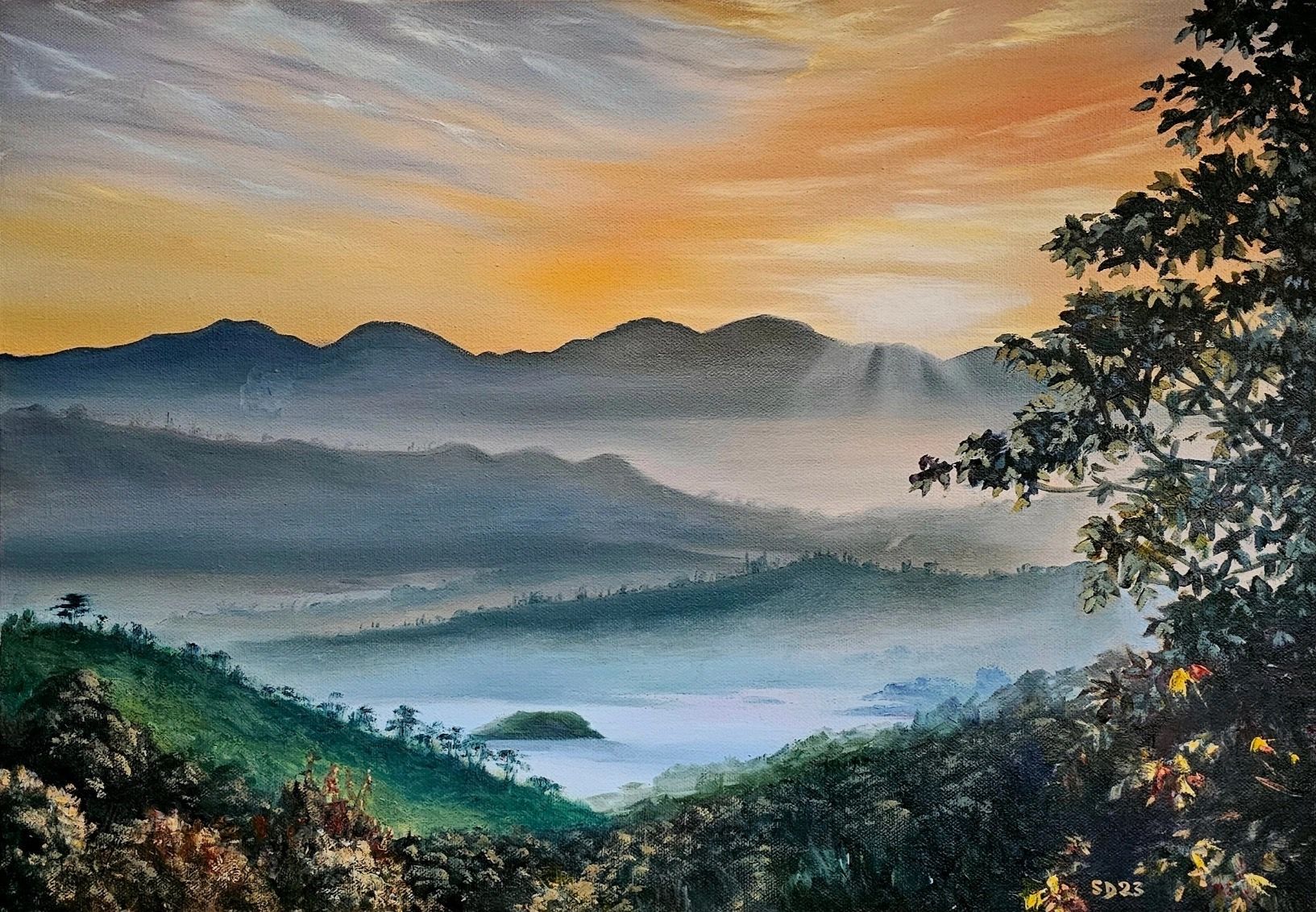 Sri Lanka tea gardens, commissioned work, SOLD