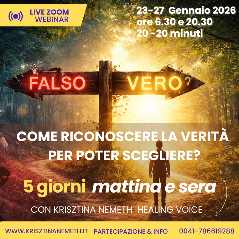 🇮🇹 Vero o falso? Riconosci la tua verità.  WEBINAR