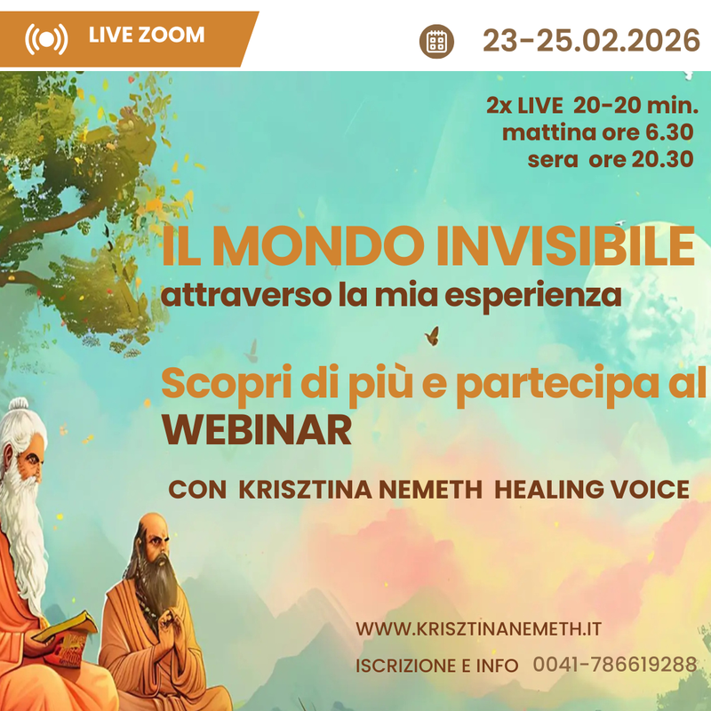 🇮🇹 WEBINAR IL Mondo Invisibile attraverso la mia esperienza
