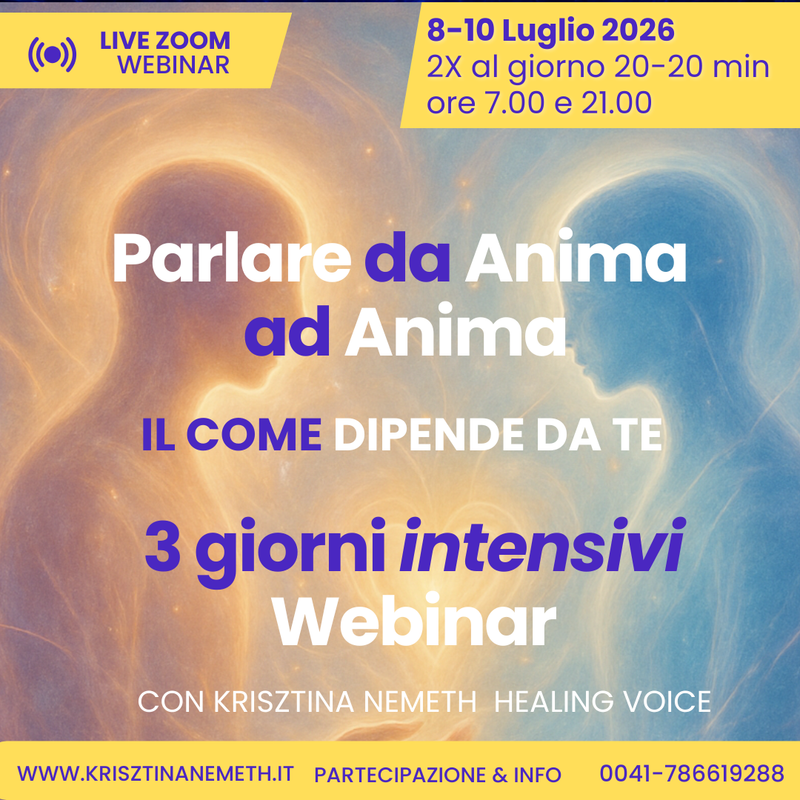 🇮🇹 Webinar: Parlare da Anima ad Anima