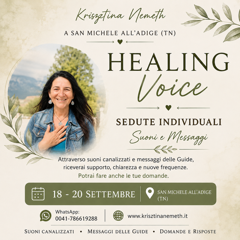 🇩🇪 Healing Voice sedute individuali a San Michele all' Adige TN