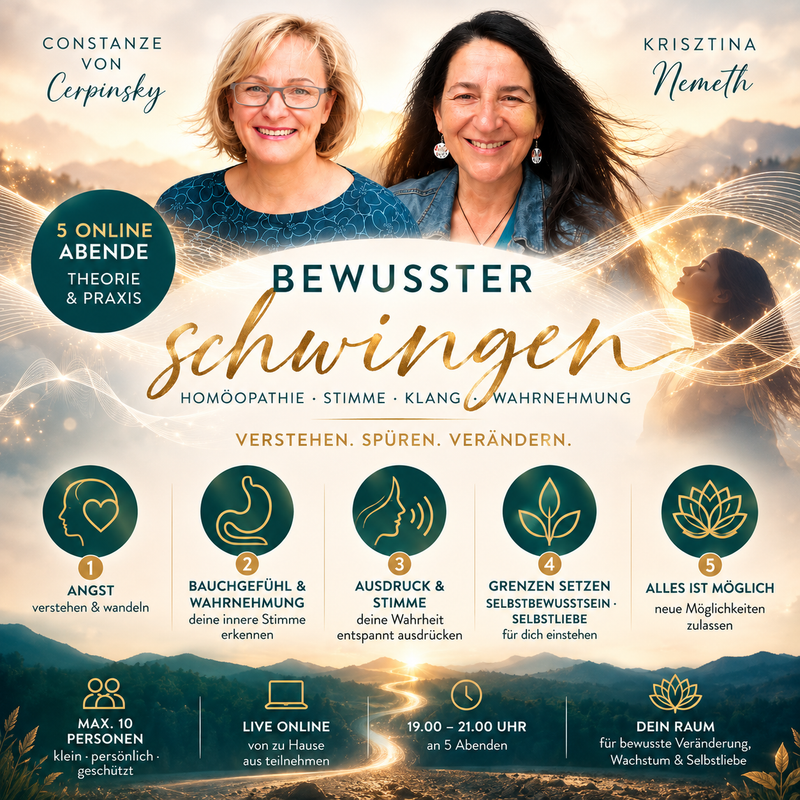 Homöopathie, Klang und Intuition ONLINE auf deutsch