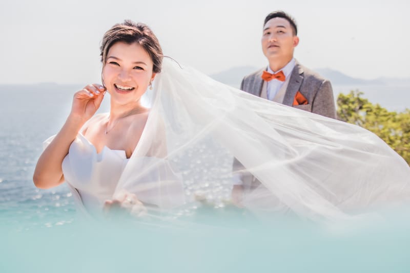 Seaside prewedding day