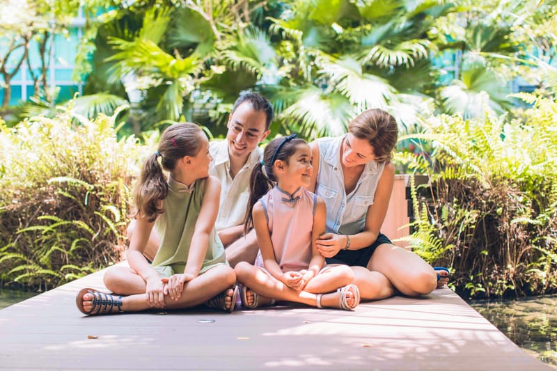 Outdoor family and professional headshot combined session