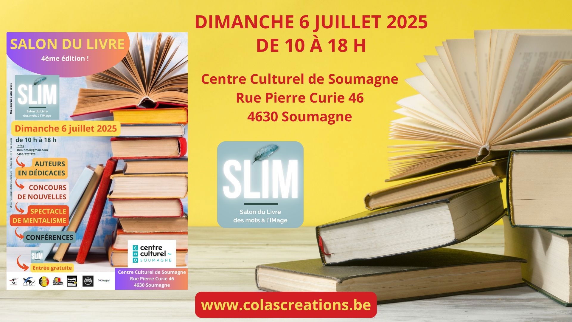 Rencontre avec Martine Colas qui  présente  le  le salon du livre Slim 2025
