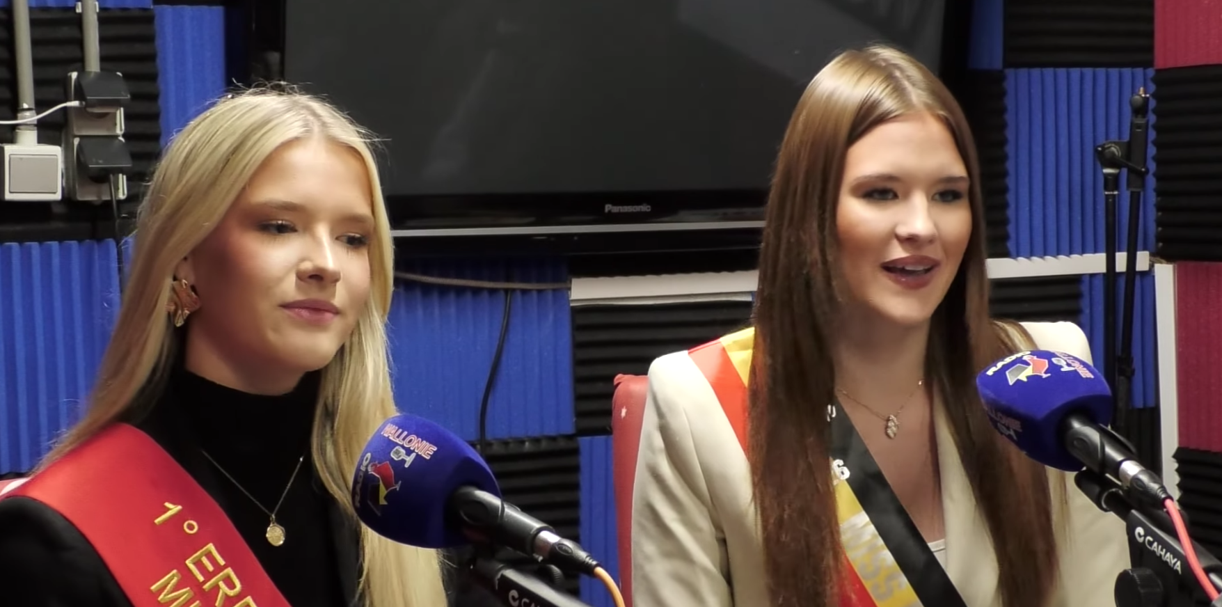 Rencontre avec la 1ʳᵉ Dauphine de Miss Belgique et la Miss Brabant Wallon. Les sœurs, les Baesen.