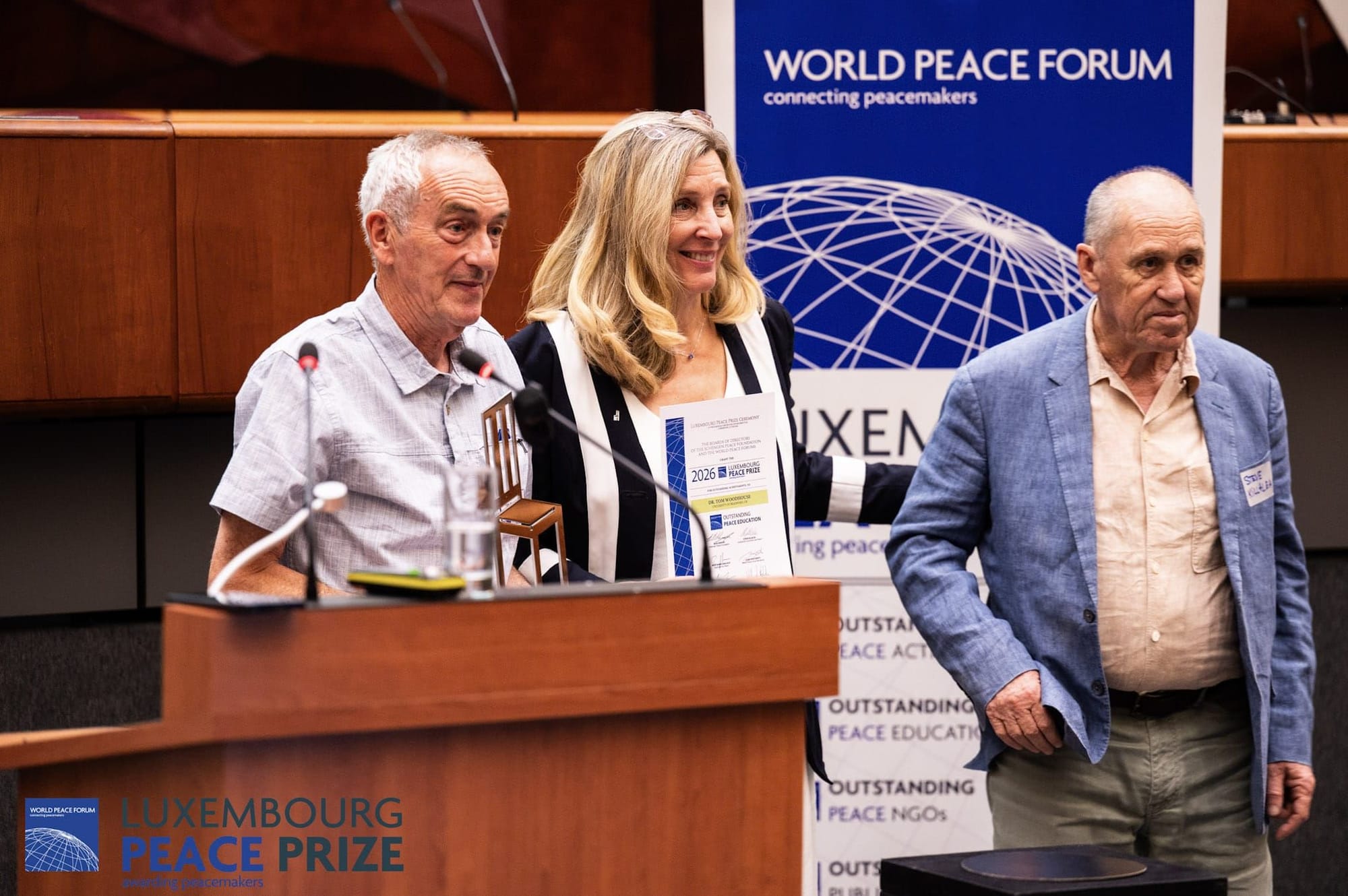 Professor Tom Woodhouse honoured with 2026 Luxembourg Peace Prize