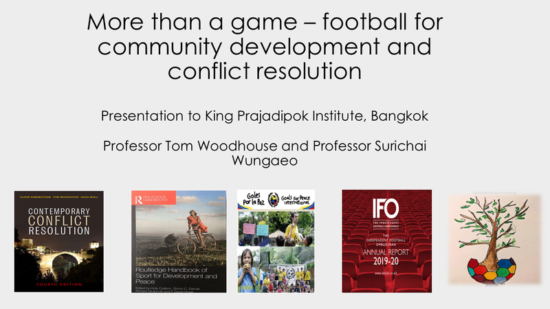 More Than a Game – Football for Community Development and Conflict Resolution