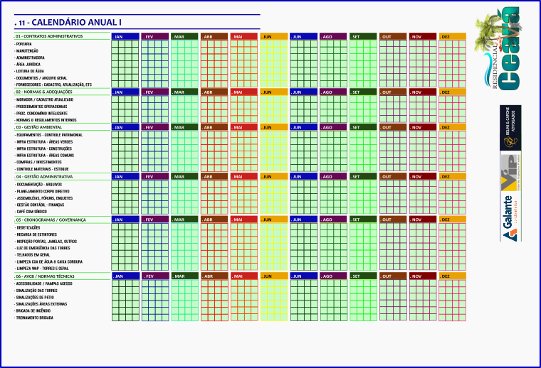 IV. -0 CALENDÁRIO ANUAL