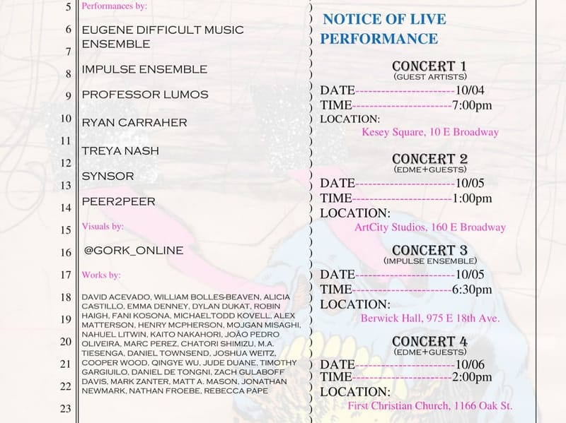 EDME new music festival concert 2
