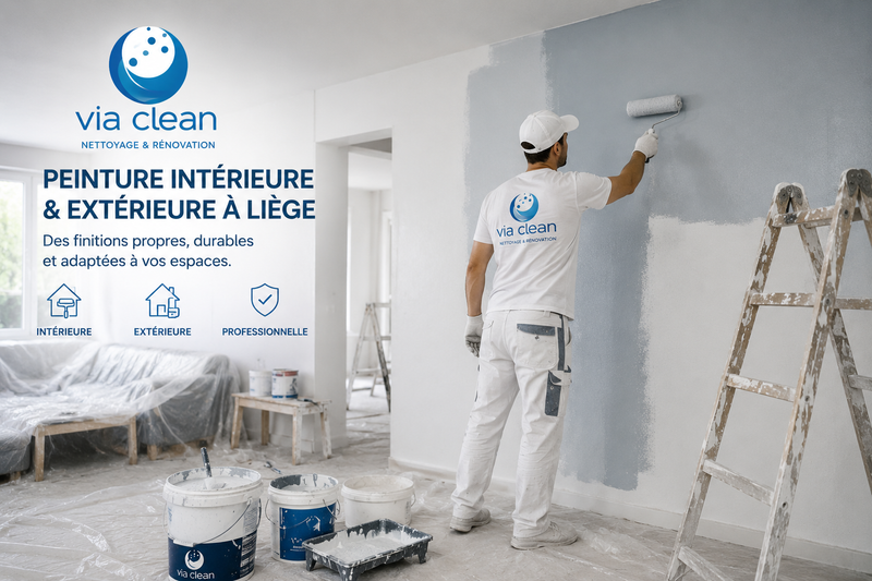 Peinture intérieure & extérieure à Liège – Travaux professionnels | Via Clean