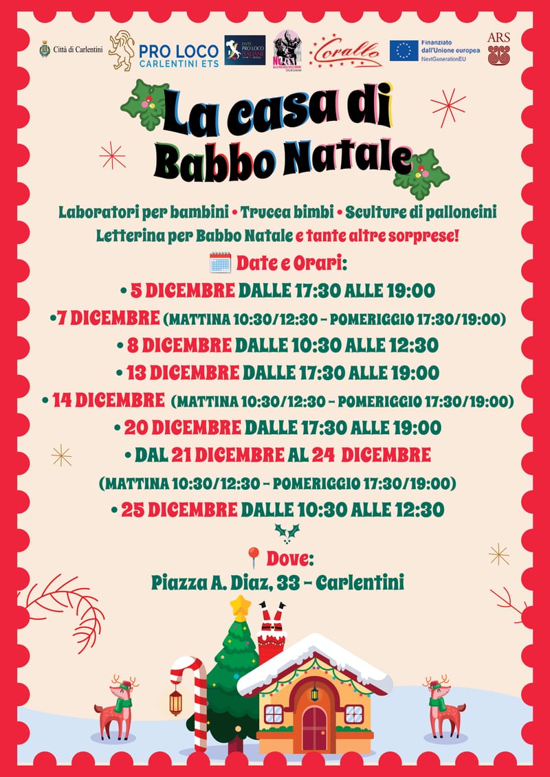 LA CASA DI BABBO NATALE 2025