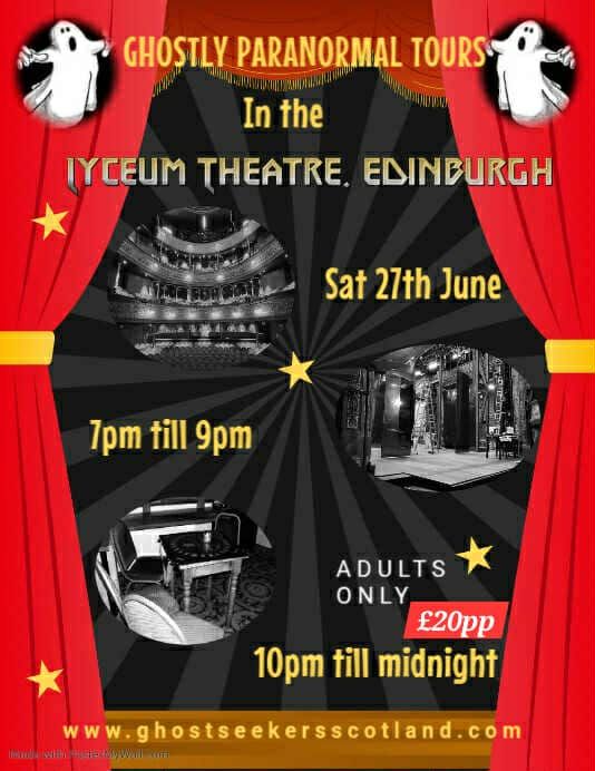 Royal Lyceum Edinburgh Ghost Tour