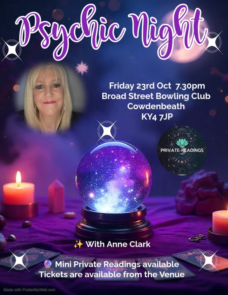 Psychic Night in Broad Street Bowling Club