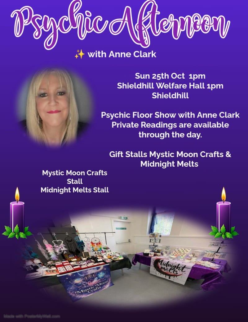 Psychic night in Shieldhill Welfare Hall