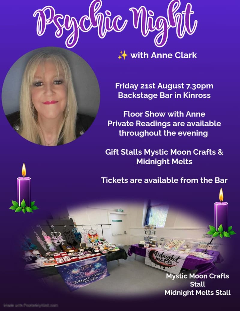 Psychic Night in the Backstage Bar Kinross
