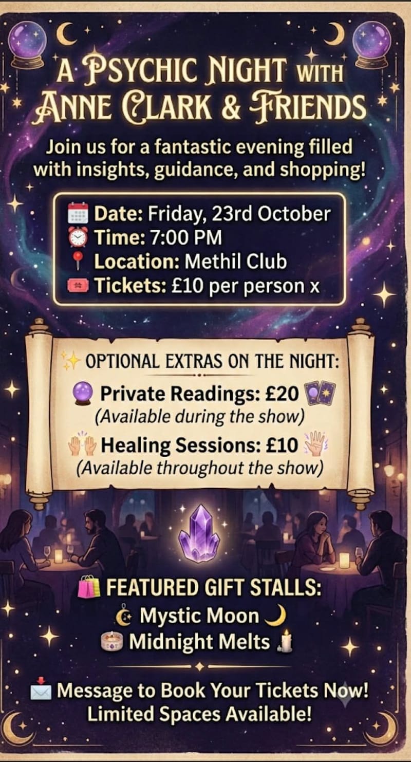 Psychic night in Methil Club